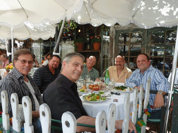 Bob and friends at The Ivy in Beverly Hills